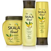 Kit Shampoo, Creme de Tratamento e Condicionador - Linha Banana e Bacuri
