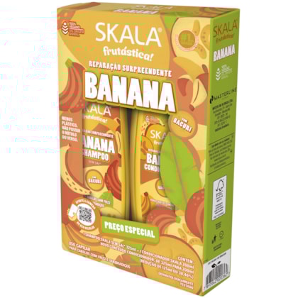 Kit Banana - Shampoo 325ml e Condicionador 200ml