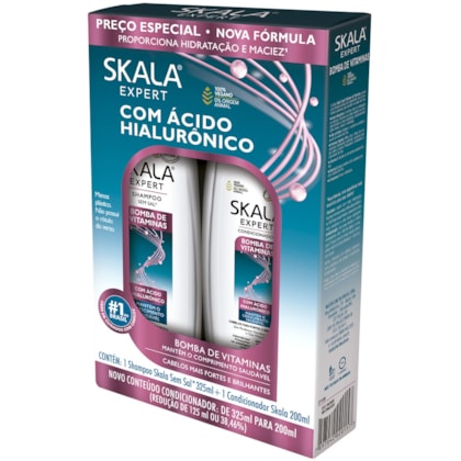 Kit Bomba de Vitaminas - Shampoo 325ml e Condicionador 200ml