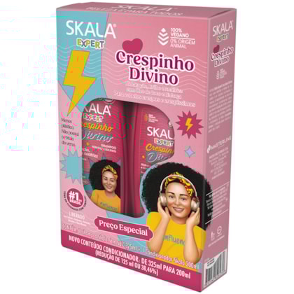 Kit Crespinho Divino - Shampoo 325ml e Condicionador 200ml