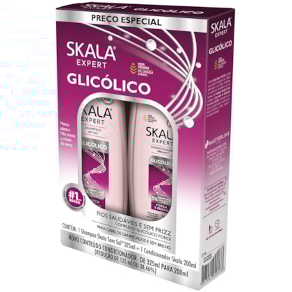 Kit Glicólico - Shampoo 325ml e Condicionador 200ml